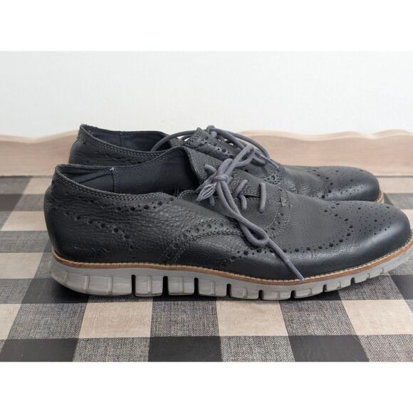 Cole Haan Zero Grand OS Wingtip Oxfords Black/Gray Men's Size 11M - Picture 9 of 16